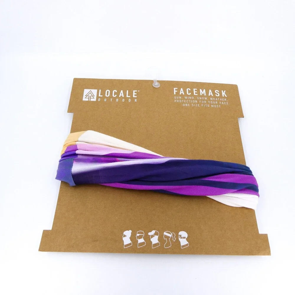 Locale Outdoor Facemask One Size Purple Multicolor Yard Work Travel Face‎ Mask
